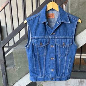 Vintage Gap Pioneer Denim Vest 1980's 1990's Western Retro See Measurements